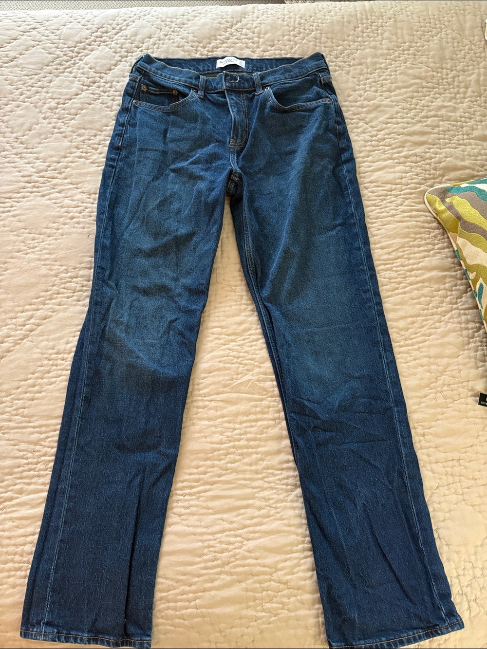 Abercrombie & Fitch Dark Blue Straight Leg Jeans
